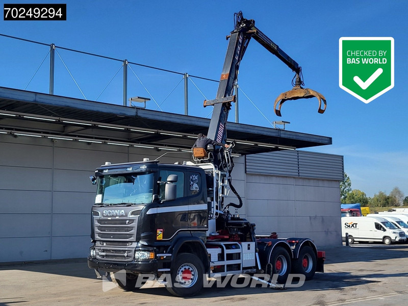 Scania R580 6X4 Holz Kran Diebolt D28 Full-Steel - Camion trasporto legname, Camion con gru: foto 1 Scania R580 6X4 Holz Kran Diebolt D28 Full-Steel - Camion trasporto legname, Camion con gru: foto 1