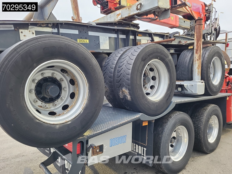 Camion trasporto legname, Camion con gru Scania R580 R 6X4 NL-Truck Diebolt D28.81 Kran Crane Holztransport + Dolly Retarder Euro 6: foto 19