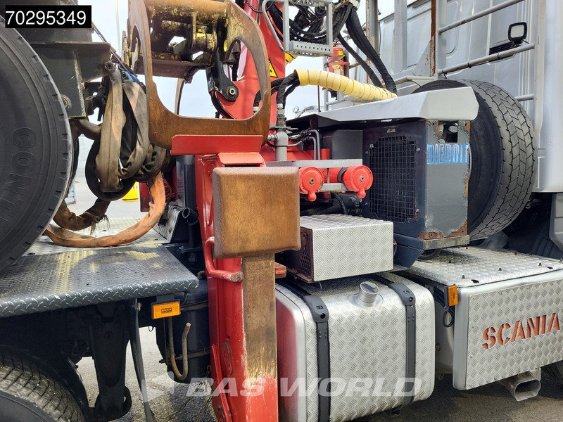 Camion trasporto legname, Camion con gru Scania R580 R 6X4 NL-Truck Diebolt D28.81 Kran Crane Holztransport + Dolly Retarder Euro 6: foto 12