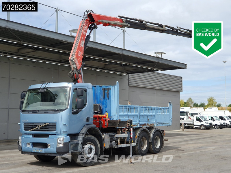 Volvo FE 280 904 6X4 Fassi F215/235AXP26 Crane 10m3 tipper Big-Axle Manual Euro 4 - Autocarro ribaltabile, Camion con gru: foto 1 Volvo FE 280 904 6X4 Fassi F215/235AXP26 Crane 10m3 tipper Big-Axle Manual Euro 4 - Autocarro ribaltabile, Camion con gru: foto 1
