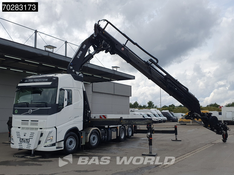 Volvo FH 460 8X2 Effer 1000 9S/6S Crane Kran Winch JIB Lift-Lenkachse Euro 6 - Autocarro con pianale/ Cassone fisso, Camion con gru: foto 3 Volvo FH 460 8X2 Effer 1000 9S/6S Crane Kran Winch JIB Lift-Lenkachse Euro 6 - Autocarro con pianale/ Cassone fisso, Camion con gru: foto 3