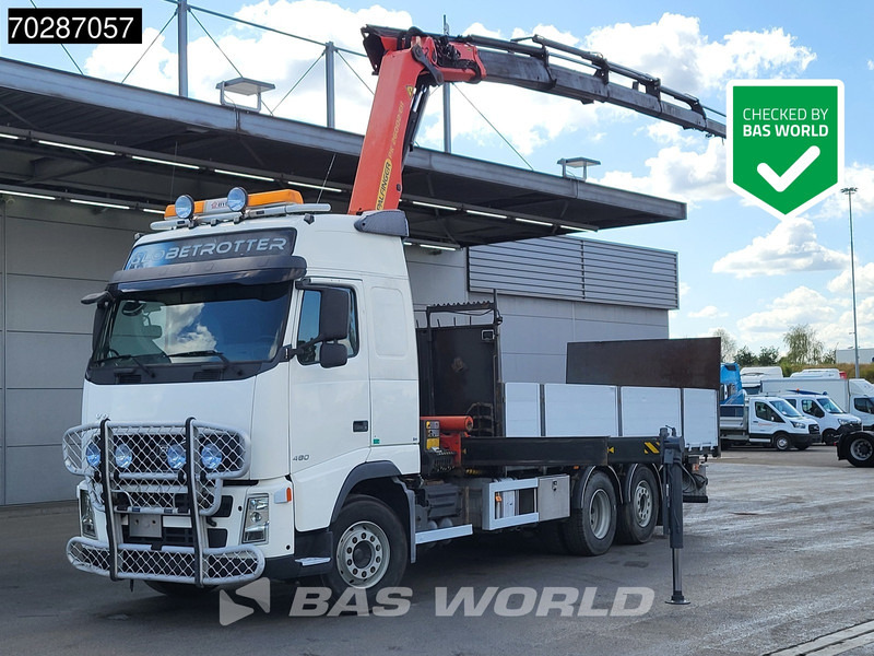 Volvo FH 480 FH 6X2 Palfinger PK26002 EH Kran Crane + Fly Jib Manual Liftachse Euro 5 - Autocarro con pianale/ Cassone fisso, Camion con gru: foto 1 Volvo FH 480 FH 6X2 Palfinger PK26002 EH Kran Crane + Fly Jib Manual Liftachse Euro 5 - Autocarro con pianale/ Cassone fisso, Camion con gru: foto 1