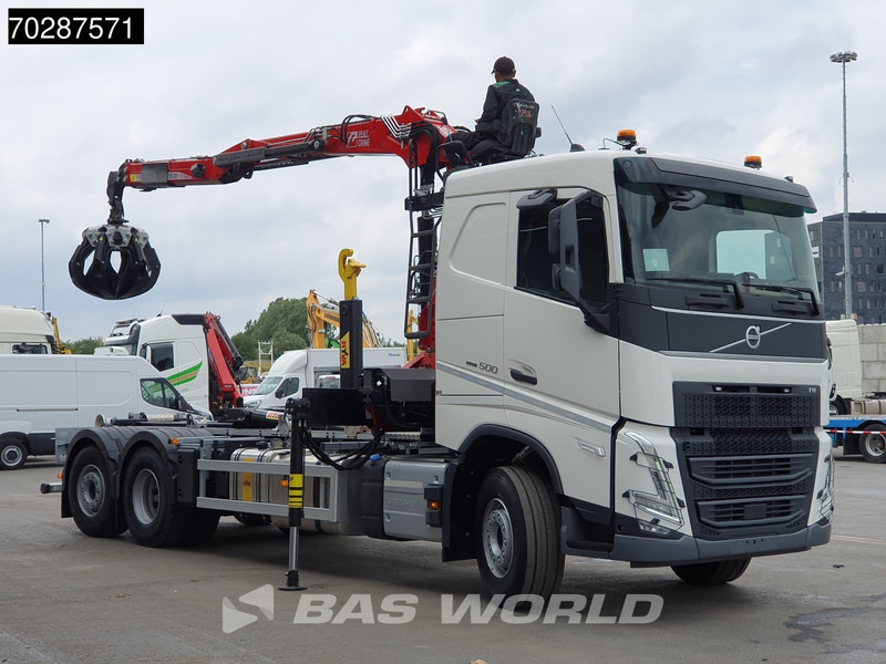 Autocarro scarrabile, Camion con gru nuovo Volvo FH 500 6X2 Penz Crane 15Z9.50R HYVA 20-57-S Hooklift Lift+steering Automatic Euro 6: foto 6