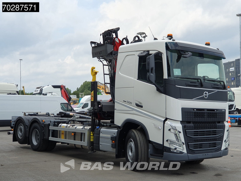 Autocarro scarrabile, Camion con gru nuovo Volvo FH 500 6X2 Penz Crane 15Z9.50R HYVA 20-57-S Hooklift Lift+steering Automatic Euro 6: foto 16