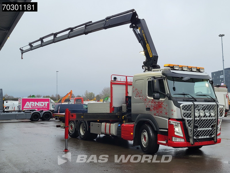 Volvo FM 410 FM 6X2 Palfinger PK 26002-EH E Kran Crane Lift +steering axle Automatic Euro 6 - Autocarro con pianale/ Cassone fisso, Camion con gru: foto 3 Volvo FM 410 FM 6X2 Palfinger PK 26002-EH E Kran Crane Lift +steering axle Automatic Euro 6 - Autocarro con pianale/ Cassone fisso, Camion con gru: foto 3