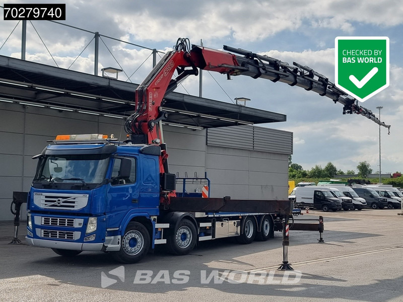 Volvo FM 450 8X2 FASSI 100 Ton/Meter Crane Kran 7 + 6 Jib Lift+steering Axle Euro 5 - Autocarro con pianale/ Cassone fisso, Camion con gru: foto 1 Volvo FM 450 8X2 FASSI 100 Ton/Meter Crane Kran 7 + 6 Jib Lift+steering Axle Euro 5 - Autocarro con pianale/ Cassone fisso, Camion con gru: foto 1