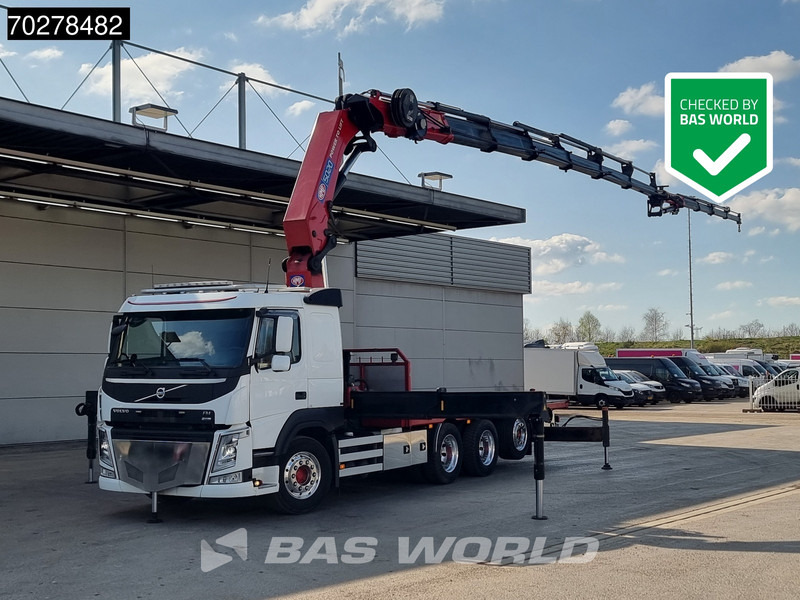 Volvo FM 500 8X4 HMF5020 K6 + Fly Jib Lift+Lenkachse Crane Kran Euro 6 - Autocarro con pianale/ Cassone fisso, Camion con gru: foto 1 Volvo FM 500 8X4 HMF5020 K6 + Fly Jib Lift+Lenkachse Crane Kran Euro 6 - Autocarro con pianale/ Cassone fisso, Camion con gru: foto 1