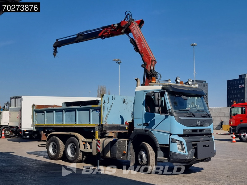 Volvo FMX 420 6X4 Fassi F155A.2.22 Crane 9m3 Big-Axle Automatic Euro 5 - Autocarro ribaltabile, Camion con gru: foto 2 Volvo FMX 420 6X4 Fassi F155A.2.22 Crane 9m3 Big-Axle Automatic Euro 5 - Autocarro ribaltabile, Camion con gru: foto 2