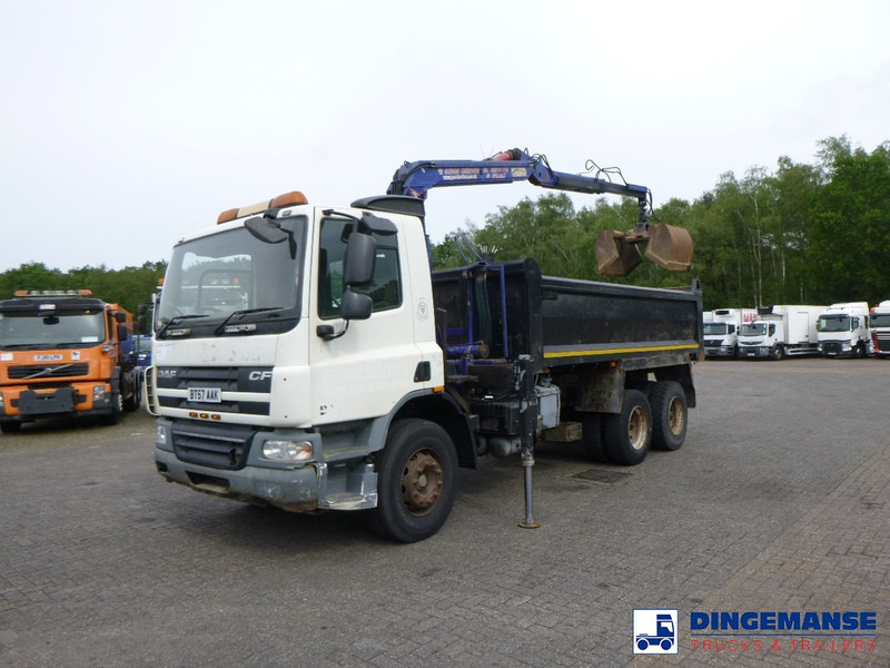 DAF CF 75.310 6x4 RHD tipper + HMF 1144 K-1 + grapple - Camion con gru: foto 5 DAF CF 75.310 6x4 RHD tipper + HMF 1144 K-1 + grapple - Camion con gru: foto 5