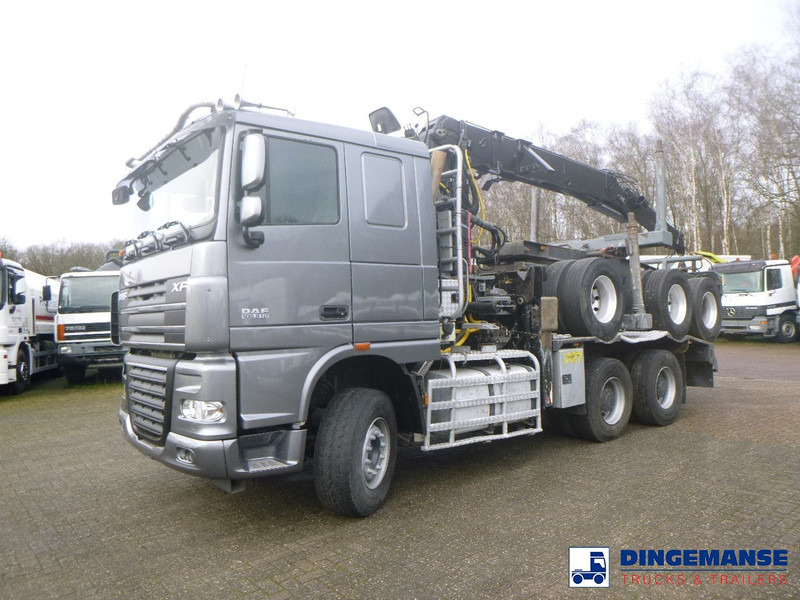 DAF XF 105.510 6x4 + Loglift F281S83 crane / timber truck + dolly - Camion con gru: foto 1 DAF XF 105.510 6x4 + Loglift F281S83 crane / timber truck + dolly - Camion con gru: foto 1