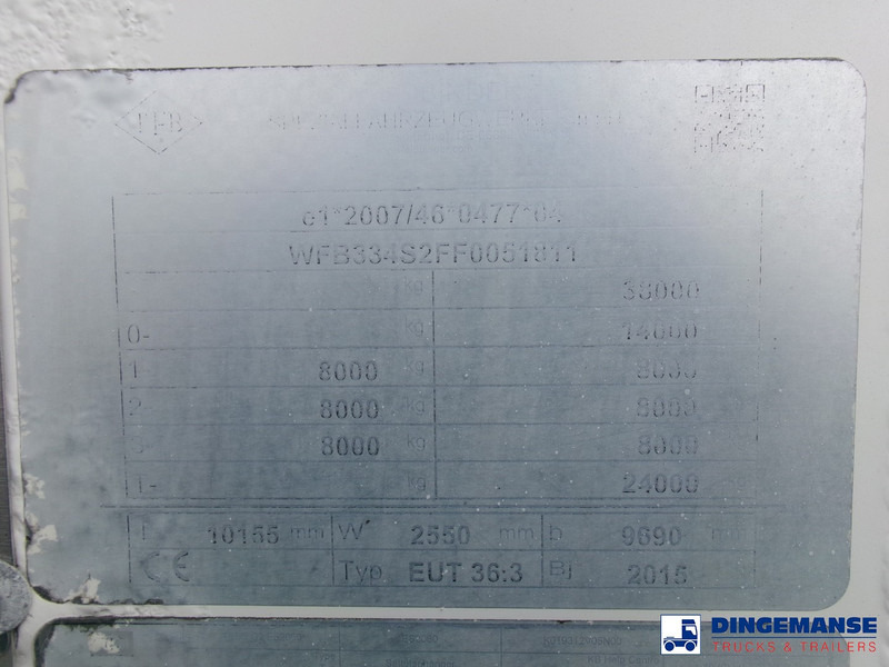 Semirimorchio cisterna Feldbinder Powder tank alu 36 m3 / 1 comp: foto 16