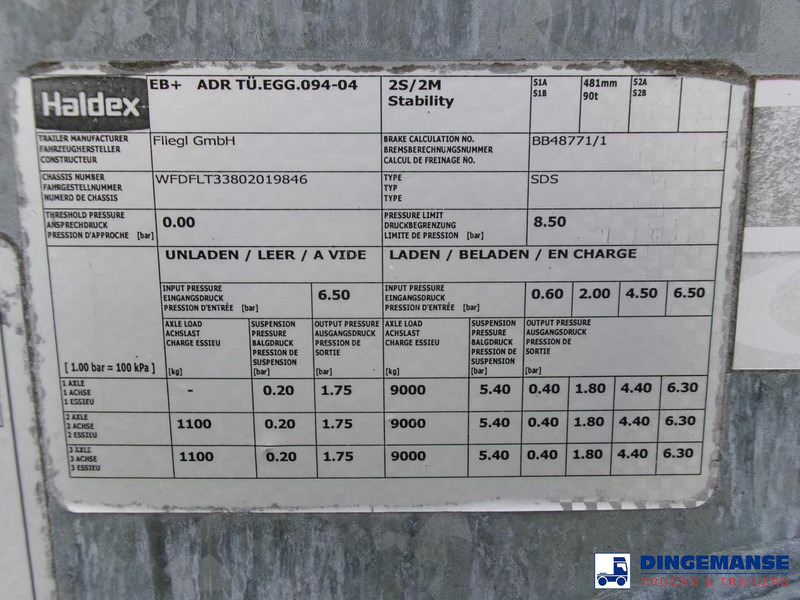 Semirimorchio portacontainer/ Caisse interchangeable Fliegl 3-axle container trailer 45 ft: foto 16 Semirimorchio portacontainer/ Caisse interchangeable Fliegl 3-axle container trailer 45 ft: foto 16