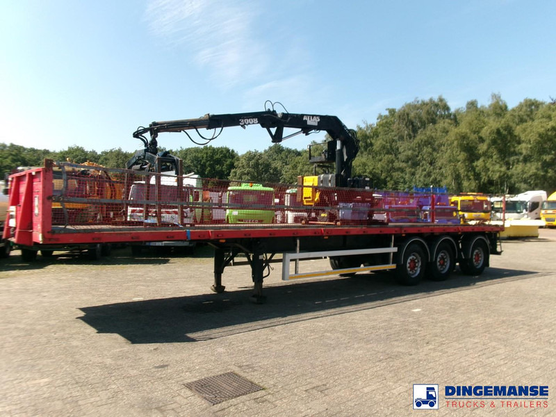Fruehauf 3-axle platform trailer + Atlas 3008 crane - Semirimorchio cassonato/ Pianale: foto 1 Fruehauf 3-axle platform trailer + Atlas 3008 crane - Semirimorchio cassonato/ Pianale: foto 1