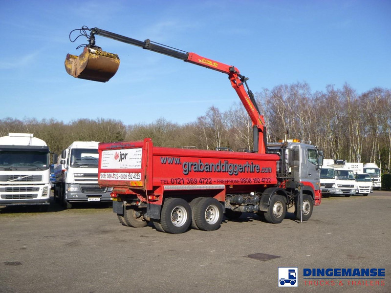 Hino FY1EUKA 8x4 tipper RHD + Palfinger E120L + grapple - Camion con gru: foto 3 Hino FY1EUKA 8x4 tipper RHD + Palfinger E120L + grapple - Camion con gru: foto 3