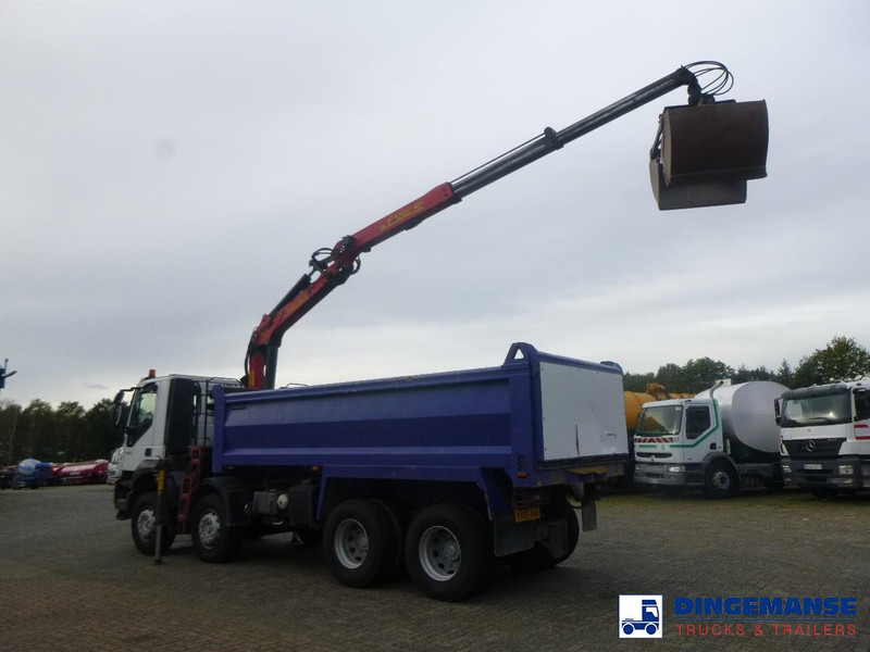 Iveco AD340T36 8x4 RHD tipper + Palfinger E120 plus + grapple - Camion con gru: foto 3 Iveco AD340T36 8x4 RHD tipper + Palfinger E120 plus + grapple - Camion con gru: foto 3