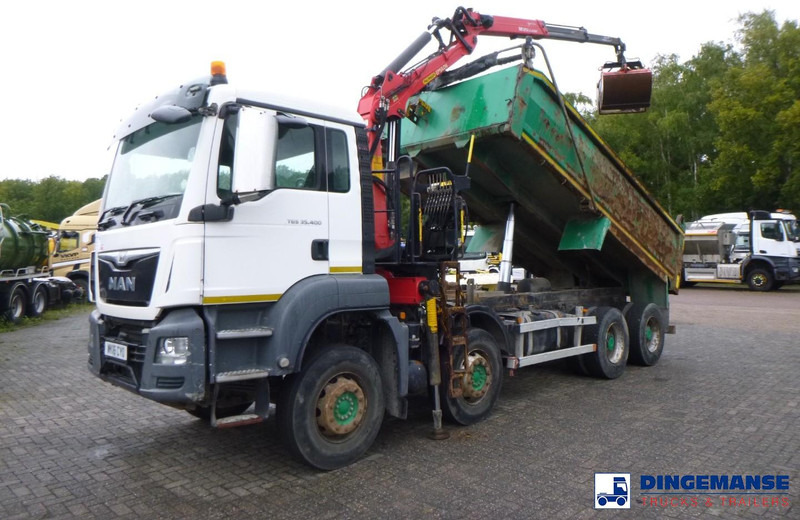 MAN TGS 35.400 8X4 RHD tipper + Palfinger Epsilon M125L - Camion con gru: foto 1 MAN TGS 35.400 8X4 RHD tipper + Palfinger Epsilon M125L - Camion con gru: foto 1