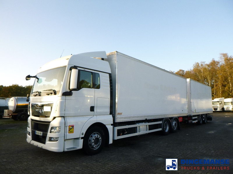 MAN TGX 26.440 6X2 high volume + Fruehauf closed box trailer - Autocarro furgonato: foto 1 MAN TGX 26.440 6X2 high volume + Fruehauf closed box trailer - Autocarro furgonato: foto 1
