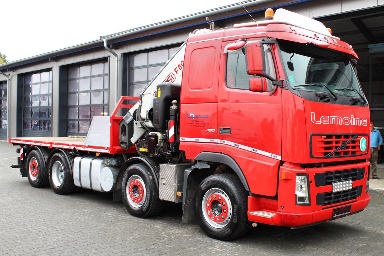 Volvo FM 480 8x2 Pritsche + FASSI F800XP Kran 6x - Autocarro con pianale/ Cassone fisso, Camion con gru: foto 1 Volvo FM 480 8x2 Pritsche + FASSI F800XP Kran 6x - Autocarro con pianale/ Cassone fisso, Camion con gru: foto 1