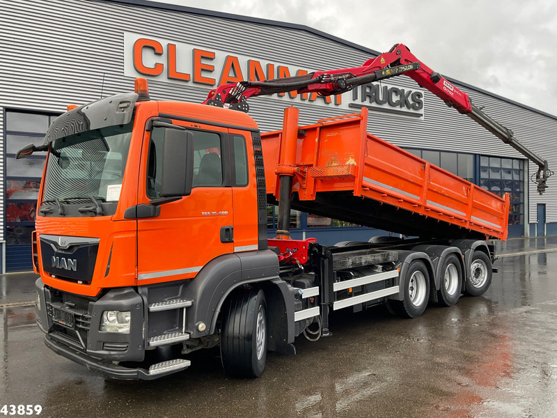 MAN TGS 35.400 8x4 Euro 6 Palfinger 17 Tonmeter Z-kraan - Autocarro ribaltabile, Camion con gru: foto 1 MAN TGS 35.400 8x4 Euro 6 Palfinger 17 Tonmeter Z-kraan - Autocarro ribaltabile, Camion con gru: foto 1