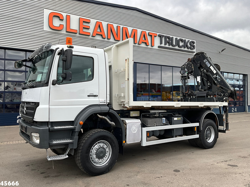 Mercedes-Benz AXOR 1929 4x4 VDL 14 Ton haakarmsysteem + Laadplateau met Hiab 14 Tonmeter laadkraan - Camion con gru: foto 3 Mercedes-Benz AXOR 1929 4x4 VDL 14 Ton haakarmsysteem + Laadplateau met Hiab 14 Tonmeter laadkraan - Camion con gru: foto 3