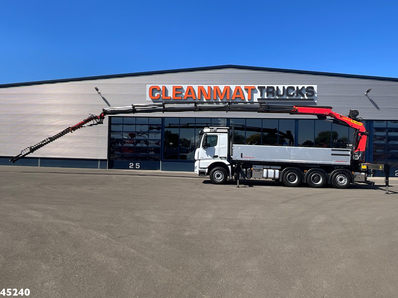 Autocarro ribaltabile, Camion con gru Mercedes-Benz Arocs 3251 8x4 Euro 6 Retarder Palfinger 34 Tonmeter laadkraan + Fly-Jib 2 zijdige kipper Just 146.766 km!: foto 10