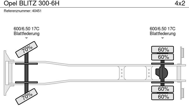 Autocarro con pianale/ Cassone fisso Opel BLITZ 300-6H: foto 11
