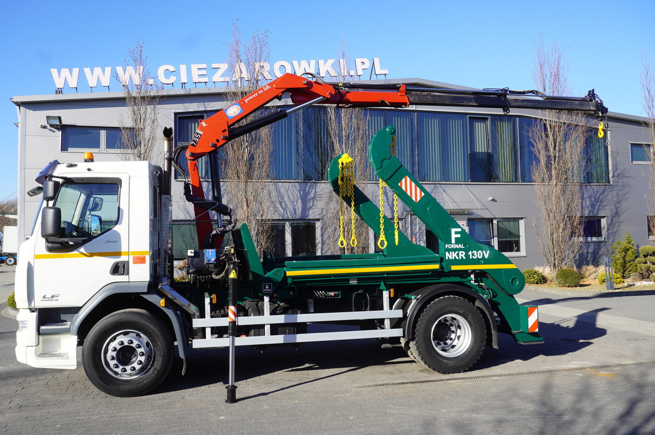 DAF LF 18.310 E6 / Skip loader Fornal NKR 130V / HDS HMF 735 K2 / Manual gearbox - Autocarro multibenna, Camion con gru: foto 4 DAF LF 18.310 E6 / Skip loader Fornal NKR 130V / HDS HMF 735 K2 / Manual gearbox - Autocarro multibenna, Camion con gru: foto 4