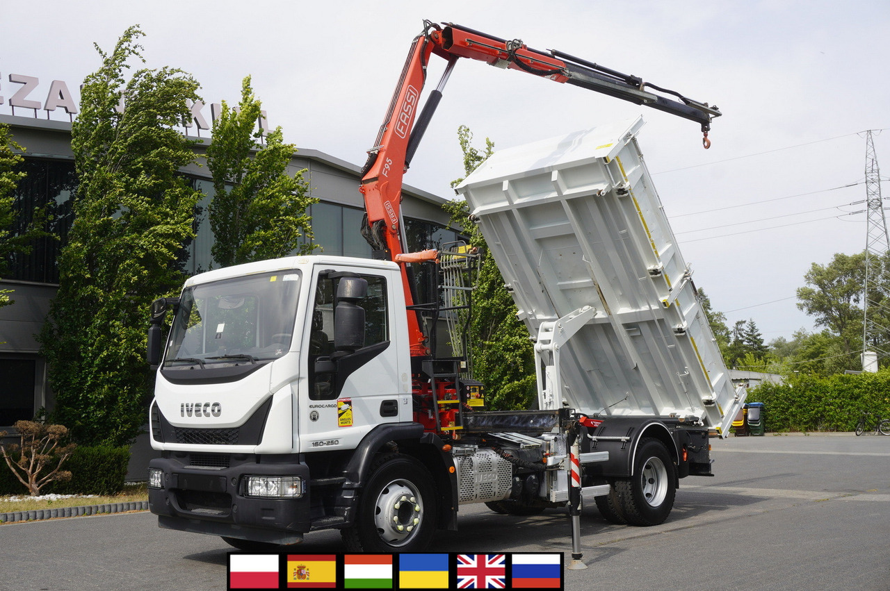 IVECO Eurocargo 160-250 / Fassi F95 crane / 120 tho. km / 3-sided tipper - Camion con gru: foto 1 IVECO Eurocargo 160-250 / Fassi F95 crane / 120 tho. km / 3-sided tipper - Camion con gru: foto 1