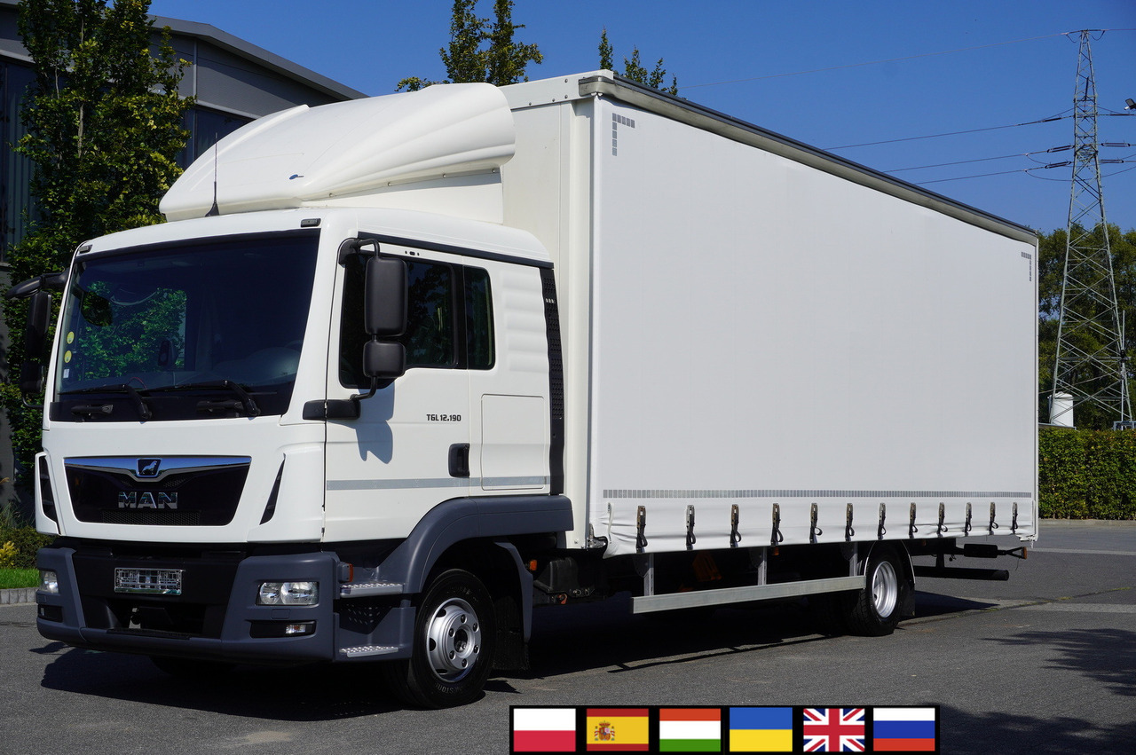 MAN TGL 12.190 / Curtainsider 19 EPAL / Sleeper cab - Camion centinato: foto 1 MAN TGL 12.190 / Curtainsider 19 EPAL / Sleeper cab - Camion centinato: foto 1