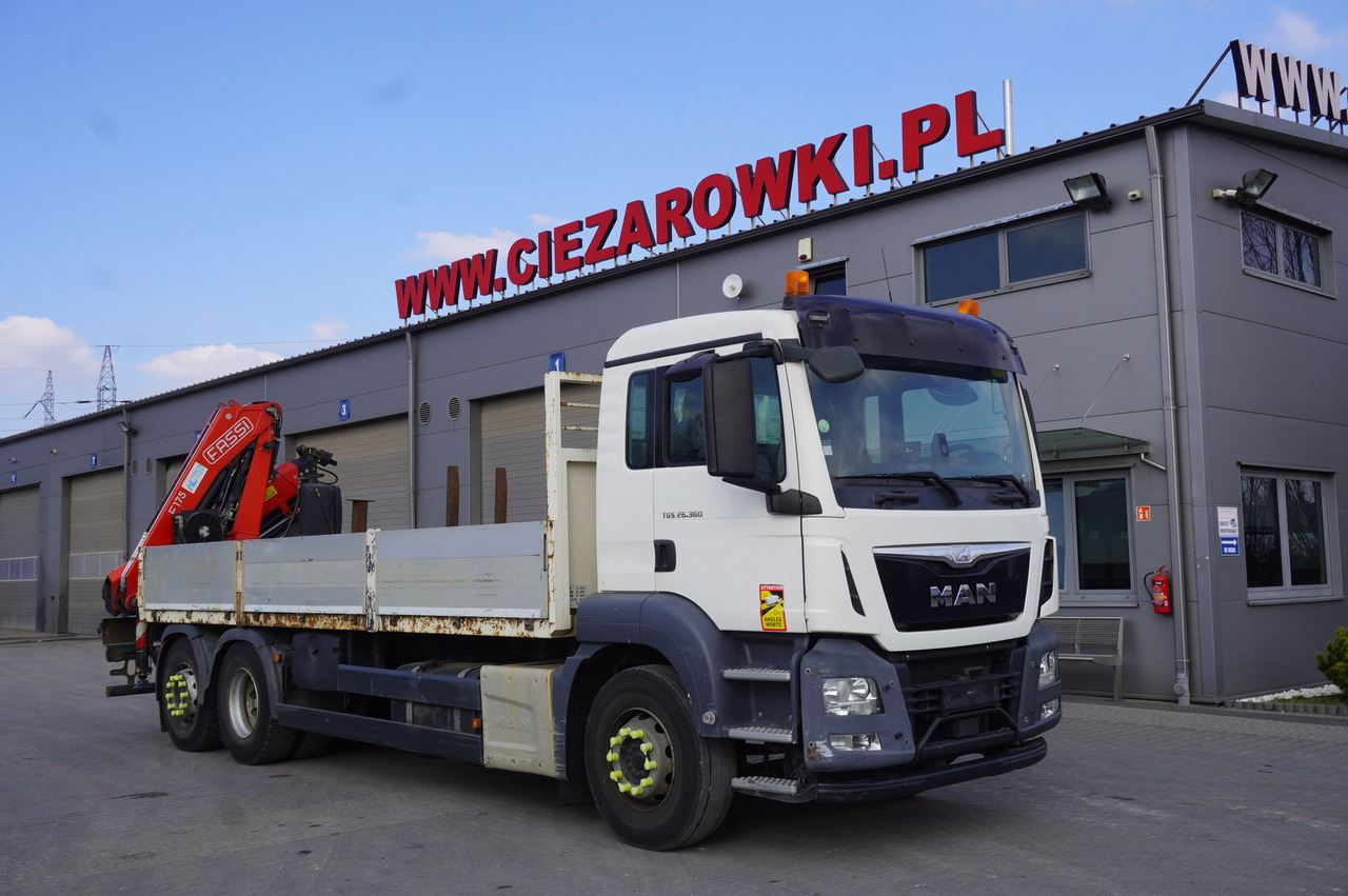 MAN TGS 26.360 Flatbed / Fassi F175 7.7 T / steered 3rd axle - Camion con gru: foto 2 MAN TGS 26.360 Flatbed / Fassi F175 7.7 T / steered 3rd axle - Camion con gru: foto 2