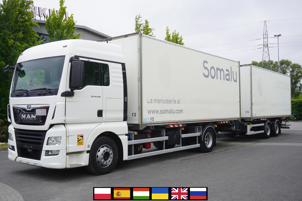 MAN TGX 18.430 / 18 EPAL box / Fruehauf 18 EPAL box trailer / 2021 - Autocarro furgonato: foto 1 MAN TGX 18.430 / 18 EPAL box / Fruehauf 18 EPAL box trailer / 2021 - Autocarro furgonato: foto 1