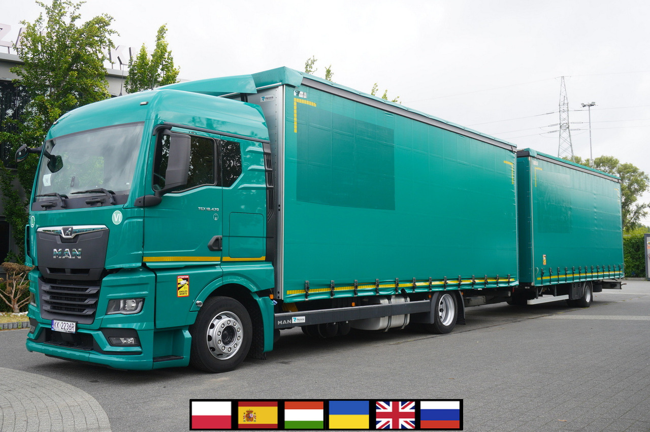 MAN TGX 18.470 / Trailer 19 EPAL / Curtainsider 19 EPAL / 2022 / Retarder / 15 units - Camion centinato: foto 1 MAN TGX 18.470 / Trailer 19 EPAL / Curtainsider 19 EPAL / 2022 / Retarder / 15 units - Camion centinato: foto 1