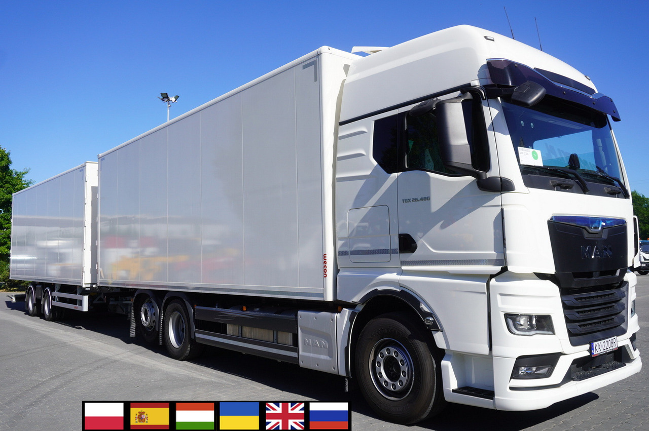 MAN TGX 26.480 6×2-2 LL CH NEW / 19 EPAL box / New Wecon walkthrough box trailer 19 EPAL / 2025.06 !!! - Autocarro furgonato: foto 1 MAN TGX 26.480 6×2-2 LL CH NEW / 19 EPAL box / New Wecon walkthrough box trailer 19 EPAL / 2025.06 !!! - Autocarro furgonato: foto 1