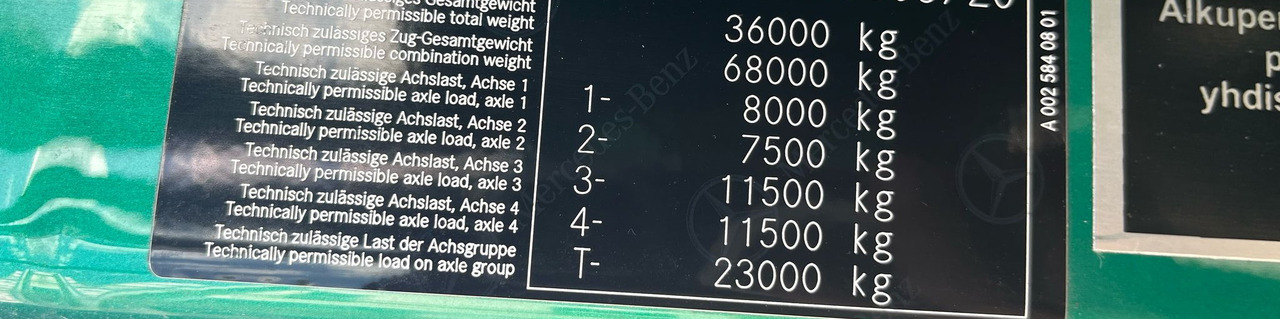 Mercedes-Benz Arocs 3563 8 × 4 / 630 HP / steered axle / Logging superstructure - Autocarro telaio: foto 2 Mercedes-Benz Arocs 3563 8 × 4 / 630 HP / steered axle / Logging superstructure - Autocarro telaio: foto 2