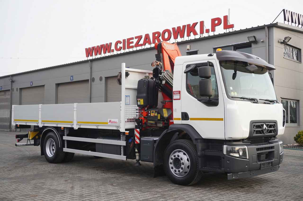 RENAULT C280 DTI 8 / FASSI crane 5.6 T / range 8 m / Flatbed 15 EPAL - Autocarro con pianale/ Cassone fisso, Camion con gru: foto 2 RENAULT C280 DTI 8 / FASSI crane 5.6 T / range 8 m / Flatbed 15 EPAL - Autocarro con pianale/ Cassone fisso, Camion con gru: foto 2
