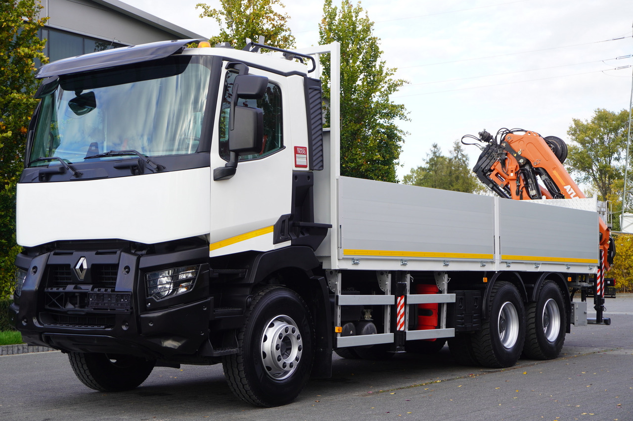 RENAULT C380 Comfort 6x4 / Atlas 172.3E crane / Range 12.3 m / capacity 6.1 t / Flatbed 17 EPAL - Autocarro con pianale/ Cassone fisso, Camion con gru: foto 2 RENAULT C380 Comfort 6x4 / Atlas 172.3E crane / Range 12.3 m / capacity 6.1 t / Flatbed 17 EPAL - Autocarro con pianale/ Cassone fisso, Camion con gru: foto 2