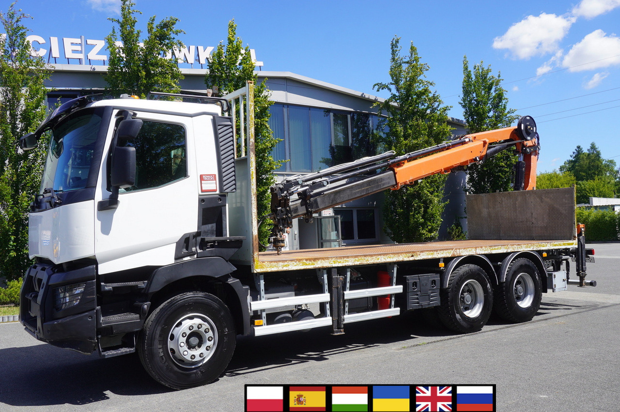 RENAULT C380 Comfort 6x4 / Atlas 6.1 T crane / range 12.3 m - Autocarro con pianale/ Cassone fisso, Camion con gru: foto 1 RENAULT C380 Comfort 6x4 / Atlas 6.1 T crane / range 12.3 m - Autocarro con pianale/ Cassone fisso, Camion con gru: foto 1