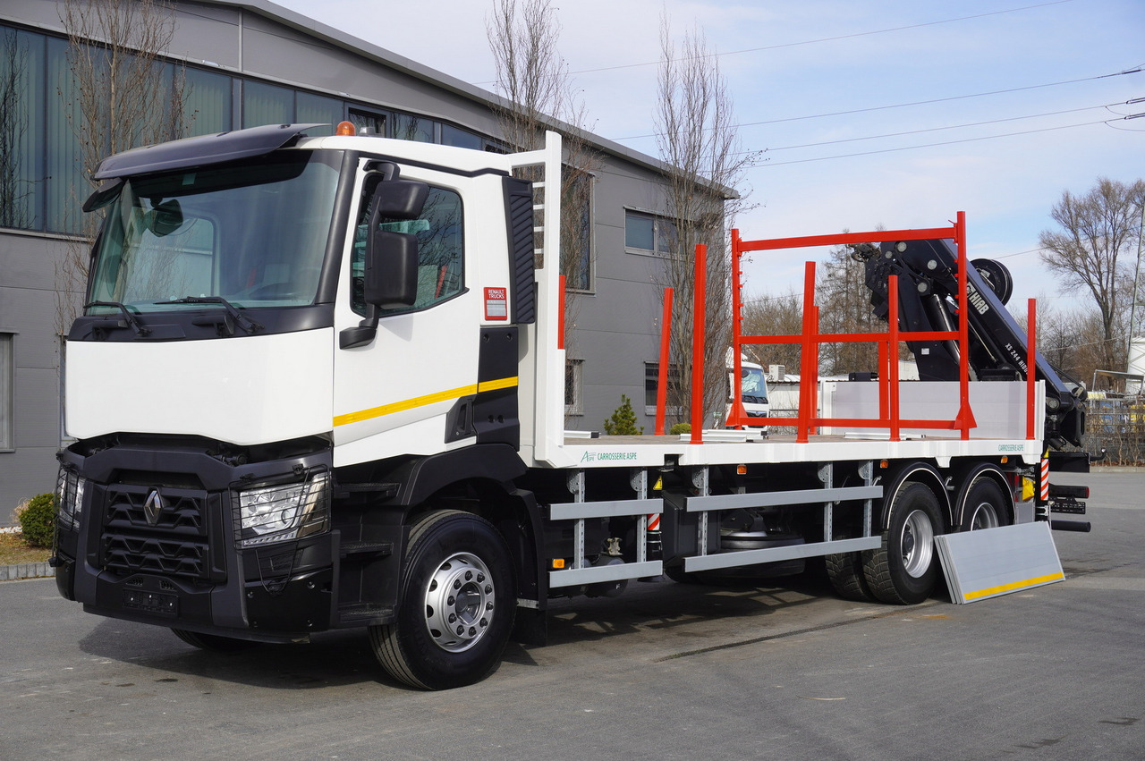 RENAULT C430 / HIAB 244 EP-5 HIDUO crane 8400 kg 15 m / Platform with stanchions - Camion con gru: foto 4 RENAULT C430 / HIAB 244 EP-5 HIDUO crane 8400 kg 15 m / Platform with stanchions - Camion con gru: foto 4