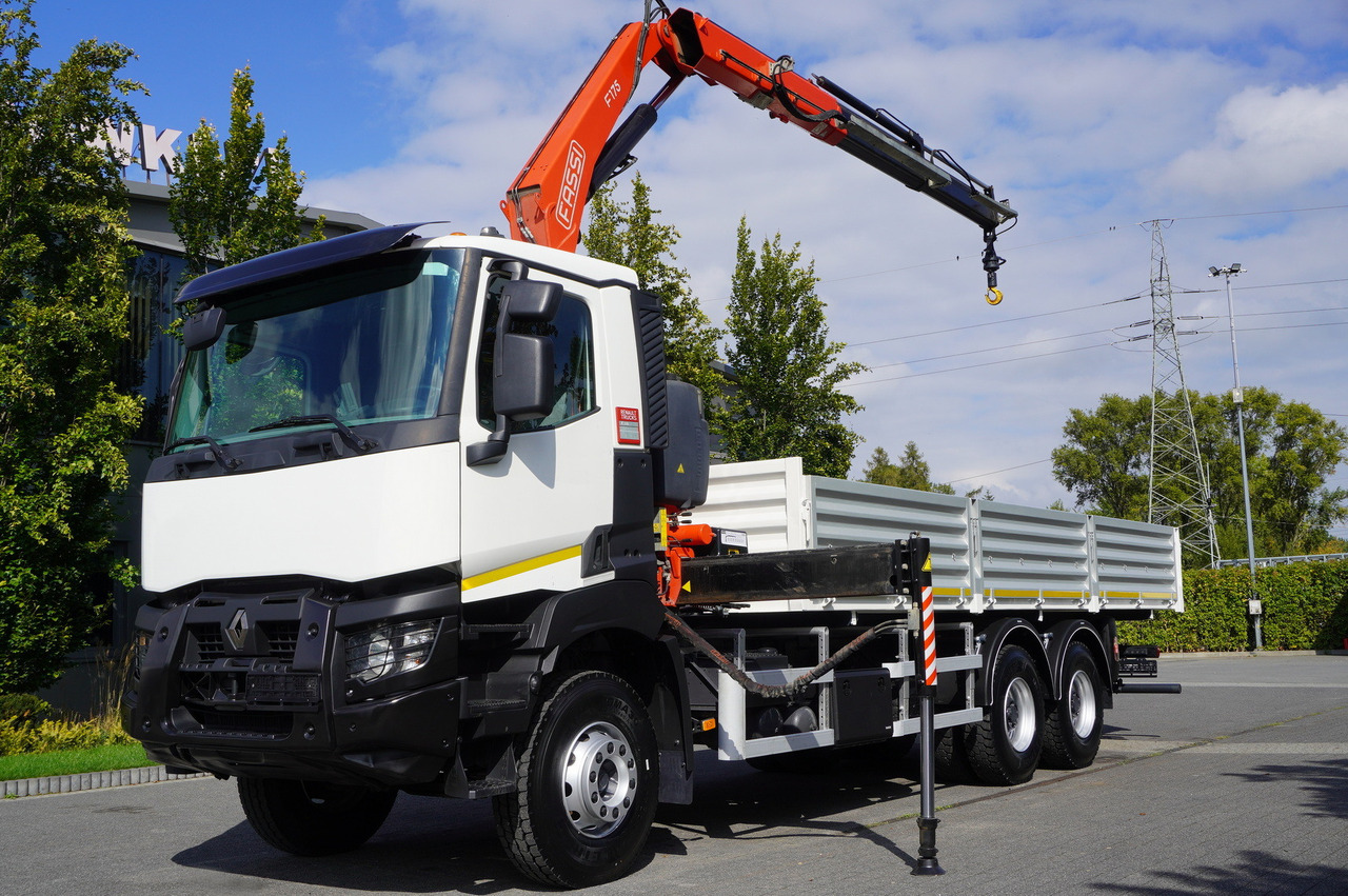 RENAULT K380 6×4 / FASSI F175 crane 7.85 t / 120 thousand km! / 2-sided tipper - Autocarro ribaltabile, Camion con gru: foto 4 RENAULT K380 6×4 / FASSI F175 crane 7.85 t / 120 thousand km! / 2-sided tipper - Autocarro ribaltabile, Camion con gru: foto 4