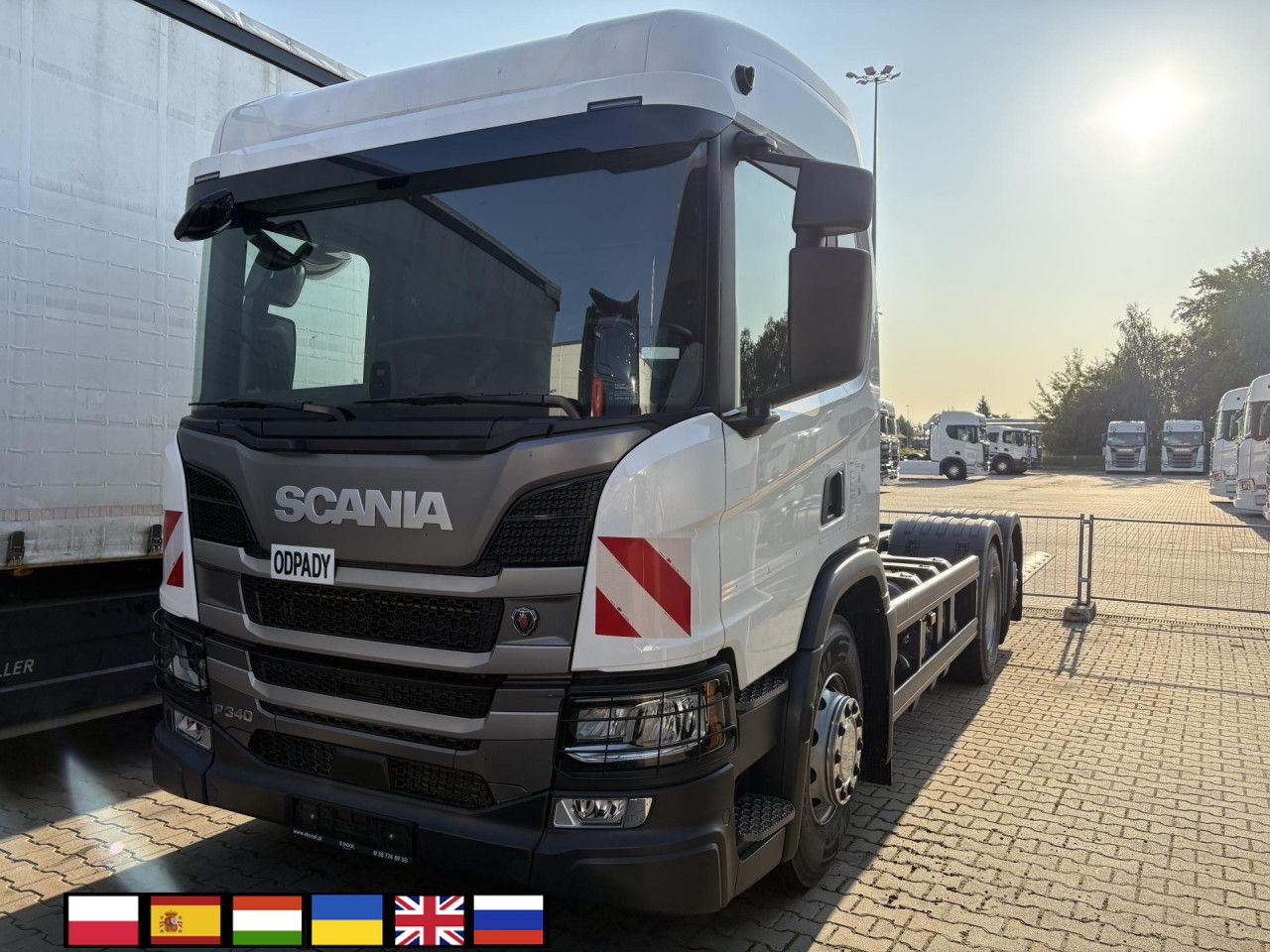 SCANIA P 340 B6x2*4NA / chassis frame / steering axle / CNG / large cab / 8 units - Autocarro telaio: foto 1 SCANIA P 340 B6x2*4NA / chassis frame / steering axle / CNG / large cab / 8 units - Autocarro telaio: foto 1