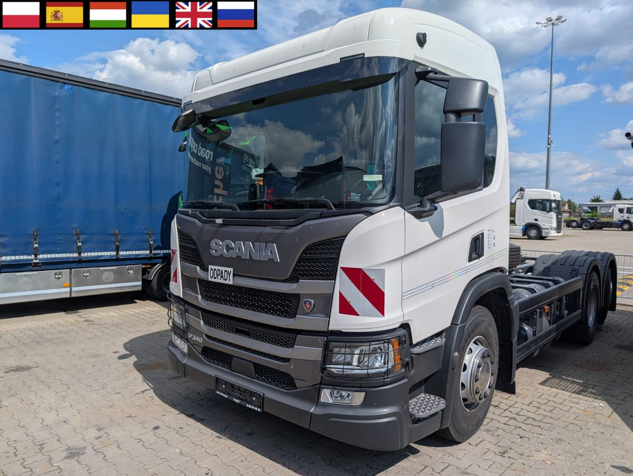 SCANIA P 340 B6x2*4NA / chassis frame / steering axle / CNG / large cab / 8 units - Autocarro telaio: foto 1 SCANIA P 340 B6x2*4NA / chassis frame / steering axle / CNG / large cab / 8 units - Autocarro telaio: foto 1