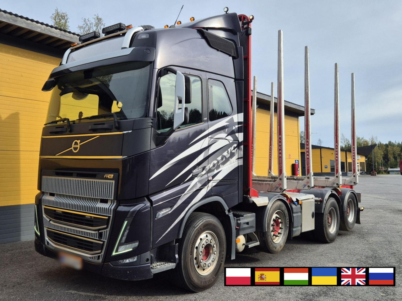 VOLVO FH 750 8x4 / 2 lifted axles / timber truck - Camion con gru: foto 1 VOLVO FH 750 8x4 / 2 lifted axles / timber truck - Camion con gru: foto 1