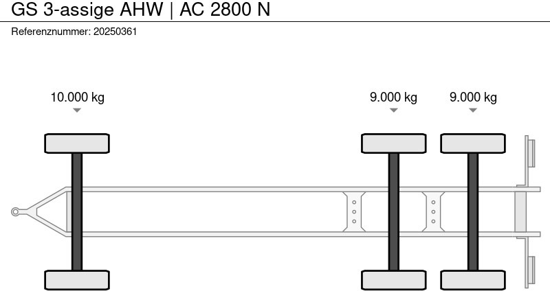 Rimorchio portacontainer/ Caisse interchangeable GS 3-assige AHW | AC 2800 N: foto 9