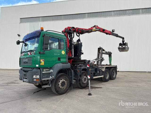 2006 MAN TGA 35.350 8x4 Camion Ampliroll Grue Palfi ... Roll-Off Truck - Autocarro scarrabile, Camion con gru: foto 3 2006 MAN TGA 35.350 8x4 Camion Ampliroll Grue Palfi ... Roll-Off Truck - Autocarro scarrabile, Camion con gru: foto 3