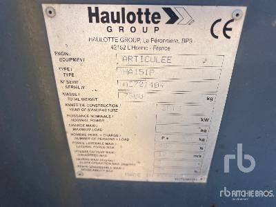 HAULOTTE HA15IP Electric Nacelle Articulee 15 m - Piattaforma articolata: foto 5 HAULOTTE HA15IP Electric Nacelle Articulee 15 m - Piattaforma articolata: foto 5