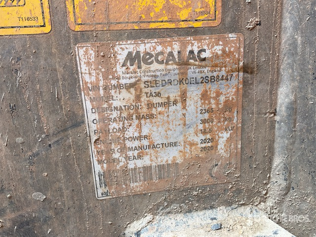 2020 Mecalac TA3H Hydrostatic Dumper - Dumper: foto 1 2020 Mecalac TA3H Hydrostatic Dumper - Dumper: foto 1