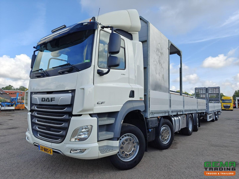 DAF CF 430 FAX 8x2/6 Dagcabine Euro6D - Machine Transporter + 2assige Aanhanger - Hydraulische Rampen - Afneembare 10.000L WaterTank - 20.000km! Origineel - Camion bisarca: foto 1 DAF CF 430 FAX 8x2/6 Dagcabine Euro6D - Machine Transporter + 2assige Aanhanger - Hydraulische Rampen - Afneembare 10.000L WaterTank - 20.000km! Origineel - Camion bisarca: foto 1