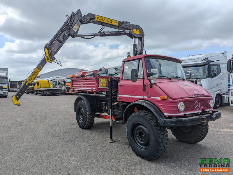 Unimog 416/U1100 4x4 - Hiab PK4600A - Open laadbak - Lier - Vangmuil/trekhaak - Mercedes Benz - Camion con gru: foto 2 Unimog 416/U1100 4x4 - Hiab PK4600A - Open laadbak - Lier - Vangmuil/trekhaak - Mercedes Benz - Camion con gru: foto 2