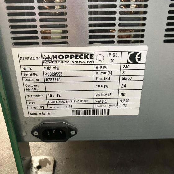 Sistema elettrico per Mezzo di movimentazione Hoppecke E230G24/60B-F14 HO-HF Trak mini: foto 6