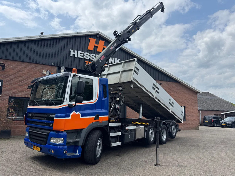 DAF CF 85.360 8X2 3 Zijdige kipper HIAB 16 t/m kraan AHK Top condition - Autocarro ribaltabile, Camion con gru: foto 1 DAF CF 85.360 8X2 3 Zijdige kipper HIAB 16 t/m kraan AHK Top condition - Autocarro ribaltabile, Camion con gru: foto 1
